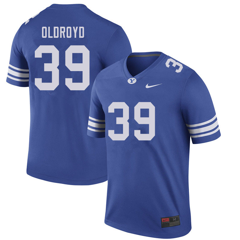 Men #39 Jake Oldroyd BYU Cougars College Football Jerseys Sale-Royal